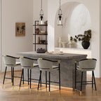 homary 72" Large Gray Kitchen Island with Storage & LED Lights, Wood Freestanding Island with Wine Rack, Drawers, Cabinet & Shelves, Modern for Kitchen & Dining Room