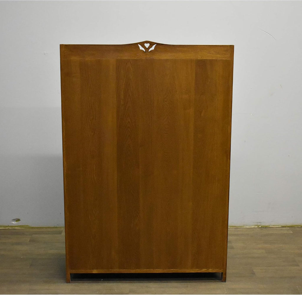 Crafters and Weavers Arts and Crafts Wood Curio Cabinet in Walnut