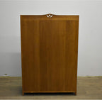Crafters and Weavers Arts and Crafts Wood Curio Cabinet in Walnut