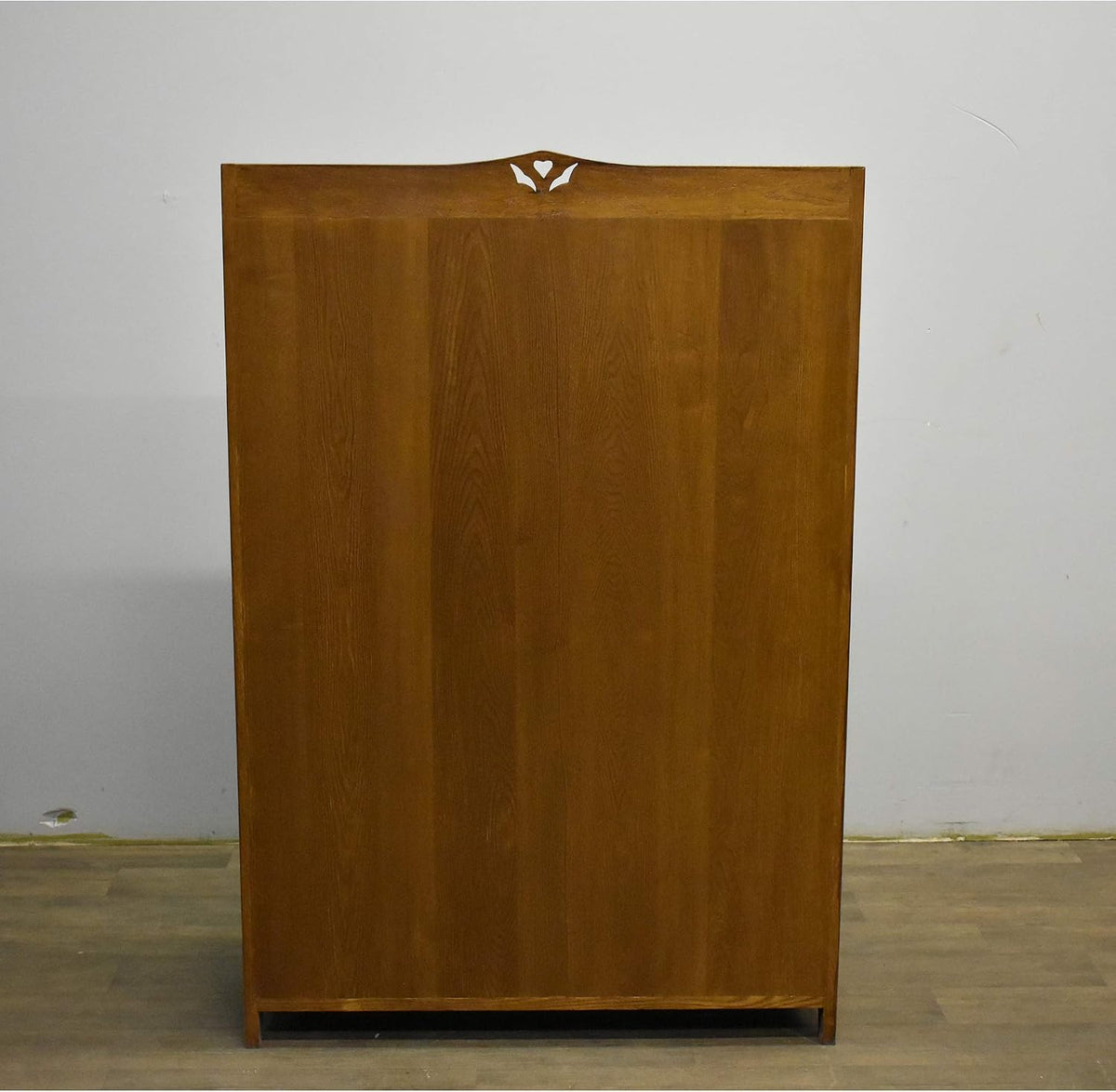 Crafters and Weavers Arts and Crafts Wood Curio Cabinet in Walnut