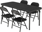 Garvee 5-Piece Folding Table and Chairs for Boys and Girls | Children Activity Table and Chairs Set with 1 Table & 4 Chairs, Suitable for Daycare, Classrooms and Dining Rooms