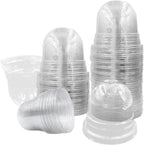 50 Pack Clear Plant Pot Domes, Transparent Seedling Domes Compatible with 4 Inch Seed Starter Pots for Indoor Outdoor Gardening(50Pcs, Clear)