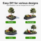 Corrugated Metal Garden Edging 6" x 50Ft, Sturdy Lawn Edging Border, Landscape Edging Border for Lawn, Flower Bed, Garden and Yard (Black, 6 * 50Ft)