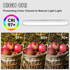 37.4" Metal LED Ceiling Light,Slim, Edge Lit - 55W Full Spectrum Linear Ceiling Lamps,6500K Cool White Modern Ultra Thin Low Profile Light Fixture for Kitchen, Garage Home & Office Hallway