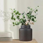 Rustic Vases for Decor, 6.7 inch Farmhouse Ceramic Vase for Flowers, Vintage Decorative Vase for Home Decor, Dining Table, Living Room, Shelf, Kitchen, Bedroom