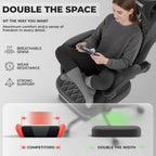 Ergonomic Gaming Chair Video Gamer Chairs Gaming Computer Chairs Gamer Chairs for Adults Massage Lumbar Support Swivel Height Adjustable Headrest Backrest Black
