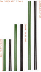 10-PCs 15-3/4" Plastic Coated Orchid Stakes for Plants Support, Bendable Orchid Support Stakes - Brown