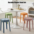 6 Pack Plastic Stackable Stools, 18" Tall, Portable Chair for Easy to Store, for 300lb Capacity, for Kitchen, Classroom, Event Seating 6pcs