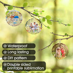 5 Pack 3 inch Sublimation Wind Spinners Blanks Wind Spinner Sublimation Blank Bulk 3D Aluminum Metal Wind Spinners for Yard and Garden Indoor Outdoor Window Porch Front Door Decoration Round