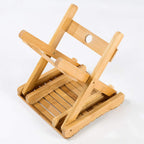 Foldable Bamboo Stoo l Outdoor Camping Stoo l Fishing Chair Stoo l Bamboo Step Stoo l Wood Stoo l Folding Wood Chair for Living Room Bathroom Bedroom Garden Study Balcony