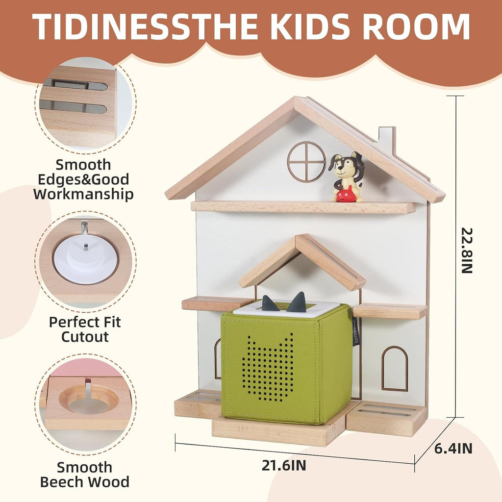 Givilio Tonie Shelf for Toniebox - Toniebox Storage for All Your Tonie Accessories toniebox Characters and toniebox Figures, Toniebox Organizer, Tonie Shelf(Pink)