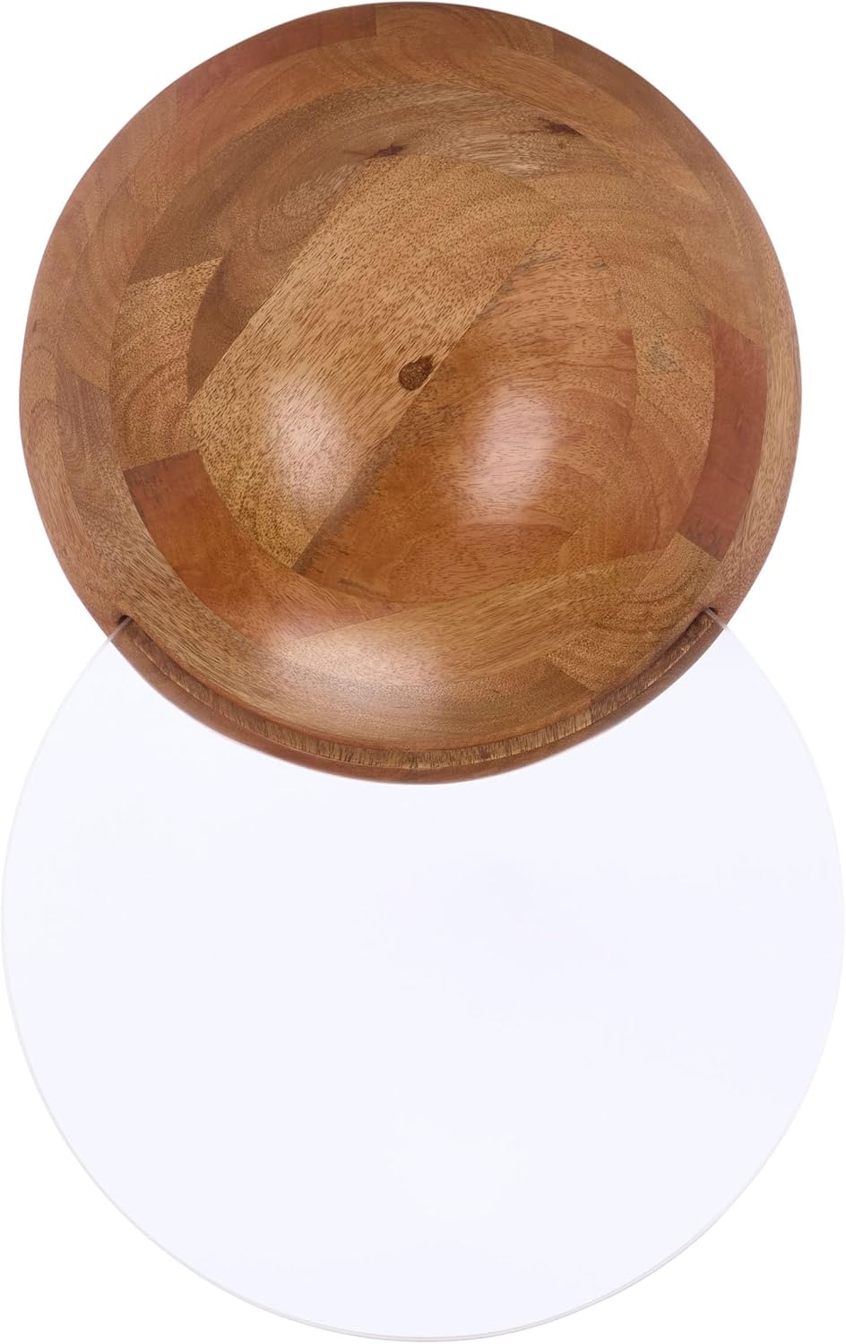 SAFAVIEH Home Collection - Cuban Accent Table with Round Clear Glass Top & Walnut Brown Solid Wood Dome Base, Fully Assembled (ACC3226A)