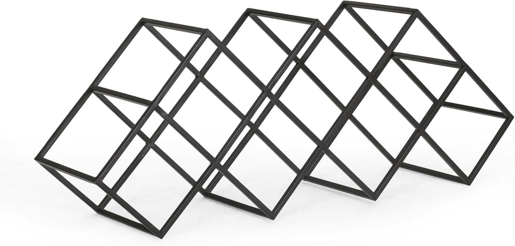 Wine Rack Freestanding Floor Countertop Wine Racks Storage Bottle Hold | Versatile wine rack freestanding floor or countertop use. Holds wine bottles securely in diamond slots. Durable iron fra