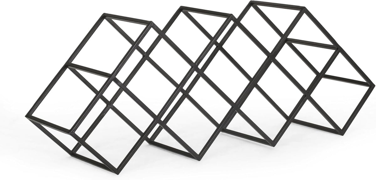 Wine Rack Freestanding Floor Countertop Wine Racks Storage Bottle Hold | Versatile wine rack freestanding floor or countertop use. Holds wine bottles securely in diamond slots. Durable iron fra