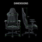 Razer Enki Gaming Chair, Built-in Lumbar Arch, All-Day Comfort, Black | Optimized Cushion Density, Dual-Textured, Eco-Friendly Synthetic Leather, Adjustable 152-degree Recline