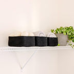 NaturalCozy 11.8"x8"x4.5” Rectangle Storage Baskets for Shelves 3 Pack | Cotton Rope Woven Small Baskets for Organizing | Small Storage Bins for Nursery, Bathroom, Closet, Shelf, Decorative, Gift