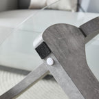 Btrpily Wooden Coffee Table - Modern Marble Coffee Table， Contemporary, Stylish, High-End Furnishing for Your Living Room (Marble Stone, Triangle)