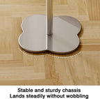 Bedside Table; Glass Coffee Table/Side Table with Stainless Steel Base—Suitable for Living Room or Balcony