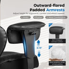 COMHOMA Big and Tall Gaming Chair with Footrest Ergonomic Office Chair