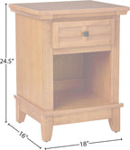 Homestyles Arts and Crafts Cottage Oak Nightstand with Drawer