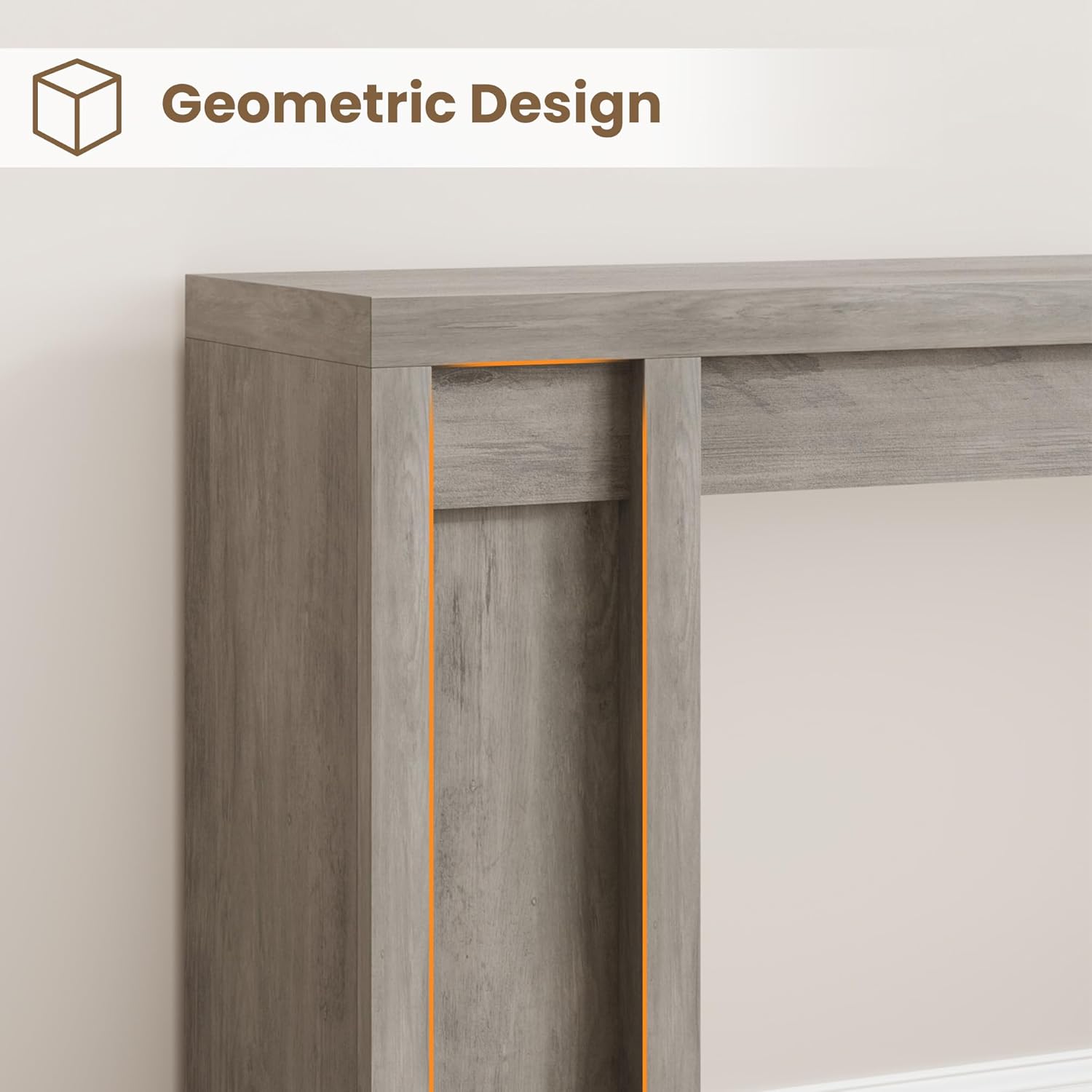 GarveeHome 70.9-Inch Farmhouse Hallway Console Table - Long Sofa Table Behind Couch, Entry Table for Living Room & Foyer Decor, Gray