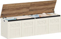 Hzuaneri 59" Farmhouse Storage Chest and Bench | 70 Gal | 330lb Seat