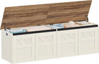 Hzuaneri 59" Farmhouse Storage Chest and Bench | 70 Gal | 330lb Seat