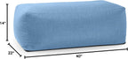 Jaxx Coza Ottoman - Large Outdoor Pouf & Footrest - Sunbrella, Ocean Blue