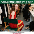 STAY GENT Director's Chair Canvas Replacement Kit for 18'' Directors Chairs(18" L x 15" W) - Replacement Canvas Durable Cotton Canvas Seat & Back Covers for Makeup, Outdoor Patio Stools, 1 Set Green