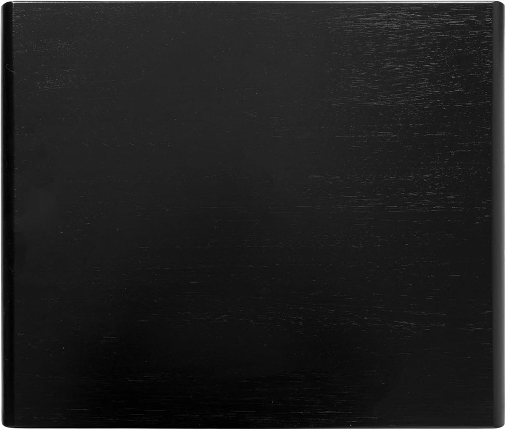 Kate and Laurel Yates Mid-Century Modern Wooden Rectangle Side Table, 22 x 18 x 25, Black, Transitional Rectangular End Table with Geometric X-Design for Use as Bedroom Black Night Stand