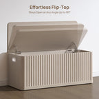 SICOTAS Storage Bench 40.2" Wide Shoe Bench with Lift Top Large Wooden Storage Chest Trunk Modern Blanket Chest with 2 Safety Hinges & Seating for Bedroom Entryway Living Room Hallway