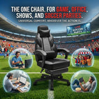 Gaming Chair for Adult, Computer Chair with Footrest Video Game Chair Big and Tall Gaming Chair with Massage Lumbar Support, Adjustable Height and 360° Swivel Seat(Grey)