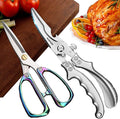 2-Piece Kitchen Shears Set, Heavy Duty Professional Poultry Meat Scissors,Multi-Purpose Stainless Steel, Dishwasher Safe
