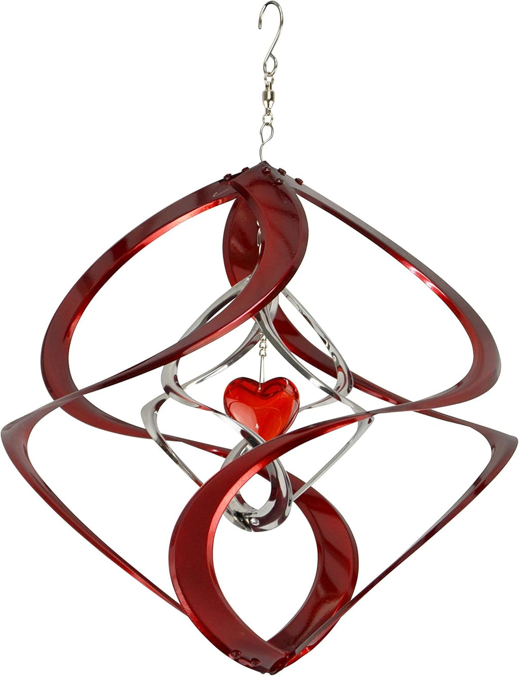 Red Carpet Studios The Original Helix Cosmix Wind Spinner, Double, Red Heart