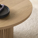 Transformer Table - Solid Wood Extendable Round Dining Table Set with 6 Chairs, Seats 2-10, Extendable Round Dining Set, Space-Saving Modern Furniture, Natural (Table + 6 Chairs)