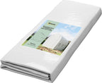 Outsunny 9.8' x 6.6' x 6.6' Plastic Greenhouse Cover Replacement, Heavy Duty Waterproof Tarp for Hoop House, Sheeting with 6 Windows, Door & Reinforcement Grid, White