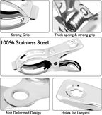 BESTEEL Upgraded 100 PCS Garden Clips, Greenhouse Clamps 100% Stainless Steel Heavy Duty Greenhuose Clips for Netting - Strong Grip to Hold Down Shade Cloth or Plant Cover on Garden Greenhouse Hoops