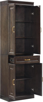 Crosley Furniture Stanton Pantry Storage Cabinet with Shelves, Kitchen, Dining, or Laundry Room, Coffee