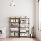 M MZG 1250 lbs 5 Tier Shelf Metal Storage Shelves Shelving Wire Rack Heavy Duty Closet Organizers for Garage Kitchen Bathroom Laundry Chrome 13.8" D x 29.5" W x 59.5" H