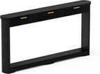 70" Slim Wooden Side Table, Wavy-Patterned Storage Table with 3 Drawers, Console Tables for Living Room, Entryway, Hallway, Sofa Tables Behind Sofa, Curved Arc Design, Modern Style, Black