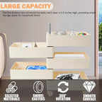 360° Movable Rotating Storage End Table Sofa Side Cabinet Laptop Bedside Table with 5 Tiers Shelves 4 Universal Casters for Living Room Bedroom Sofa Dormitory, White
