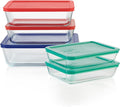 Pyrex Simply Store (5-Pack) Large Glass Food Storage Containers Set, (3, 6 & 11 Cup) Meal Prep Containers With BPA-Free Lids, Dishwasher & Microwave Safe