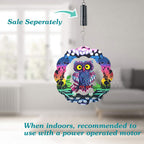 Wind Spinner Yard Art Garden Decor 3D Stainless Steel Metal Sculptures Owl Kinetic Hanging Whirligig Decorations Backyard Outside Indoor Outdoor Patio and Lawn Ornaments Clearance Sun Catcher Windmill