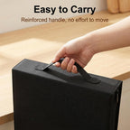 CD DVD Blu-ray Storage Binder with Handles, PU Leather Corver | Holds 200 Discs + 100 Booklet Pockets, for DVD/Blu-ray/Music CDs/Audio Disks, Portable Organizer