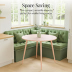 Best Choice Products Round 35.5in Dining Table for 4 w/Sturdy Wood Finish Steel Legs, Mid Century Modern, Space-Saving, Small Space Circle Dinette for Home, Kitchen, Apartment - Pink