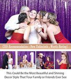 ShinyBeauty Sequin Backdrop 7FTx7FT Royal Purple Sequin Fabric Backdrop Drapes Sparkle Backdrop for Photoshoot Glitter Backdrop for Birthday Party Shimmer Backdrop Background