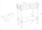 East at Main Handmade Solid Wood Narrow End Table with Drawer, Slim Blue Side Table for Bedroom, Living Room, or Entryway, Farmhouse Accent Furniture with Shelf and Turned Legs