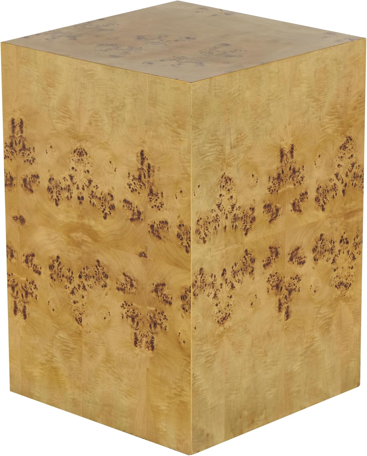 Deco 79 Wood Side End Accent Table Square Cube End Table with Wood Grain Patterns, Side Table 16" x 16" x 23", Brown