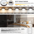 LED Ceiling Light Dimmable, Black and Wood Flush Mount Ceiling Light Fixture 5CCT in One, Minimalist Round Ceiling Lamp Modern Lighting for Kitchen, Bedroom, Hallway, Laundry Room, 11.8 Inch