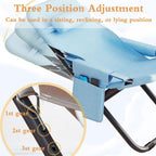 Reinforced Support Beach Chair, Soft Skin Friendly Fabric(Sky Blue)